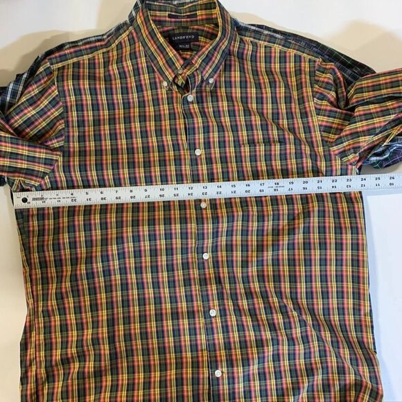 Lands' End Men's Pattern‎ No Iron (Lot of 3) Supima Oxford Dress Shirt SZ 16.5 - Picture 11 of 13